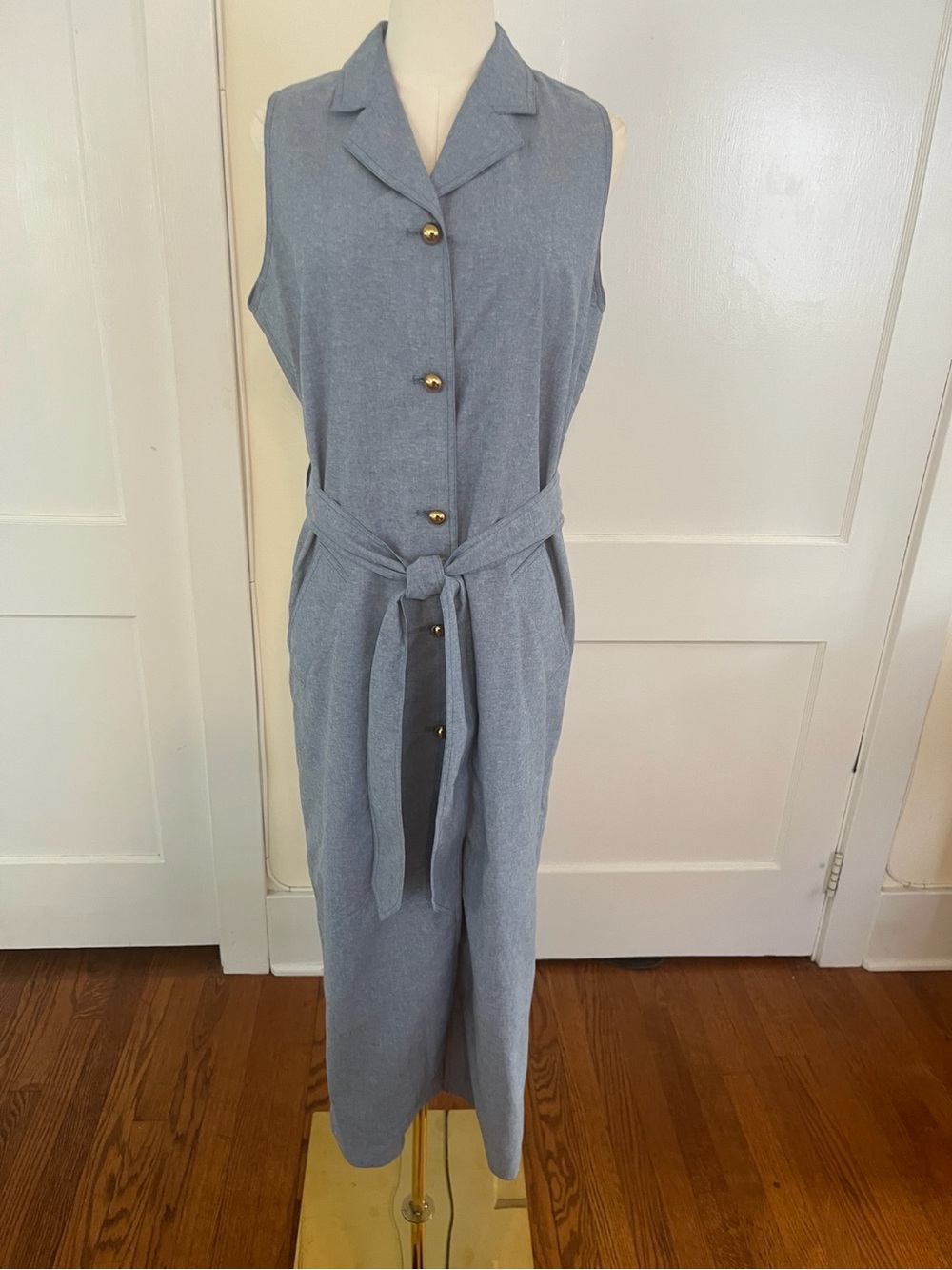 Isaac Mizrahi Vintage Chambray Shirt Dress • Made in USA • Archival 90s